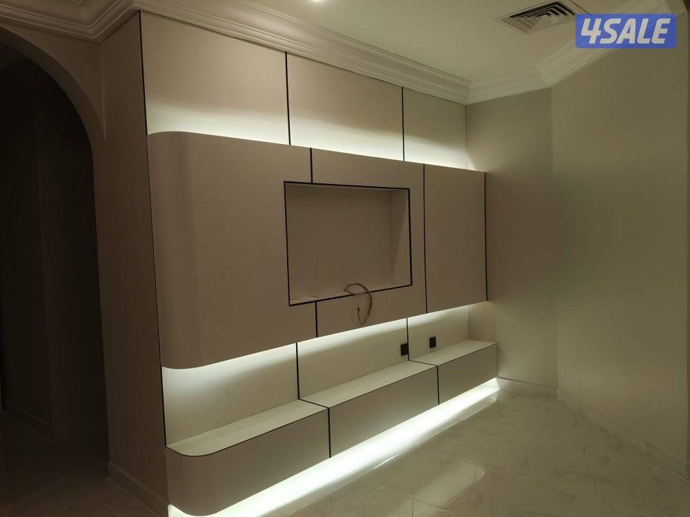 جبس بورر بارتيشن ديكور جبس باب خشب6