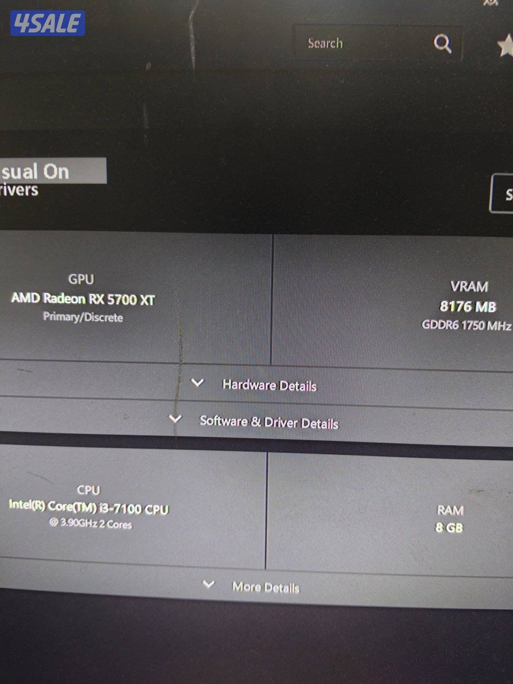 للبيع كرت شاشه6