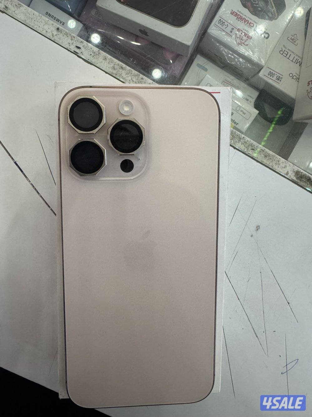 Iphone 16 pro max 256 100% battery كفاله 6 شهور من ابل مع الكرتون3