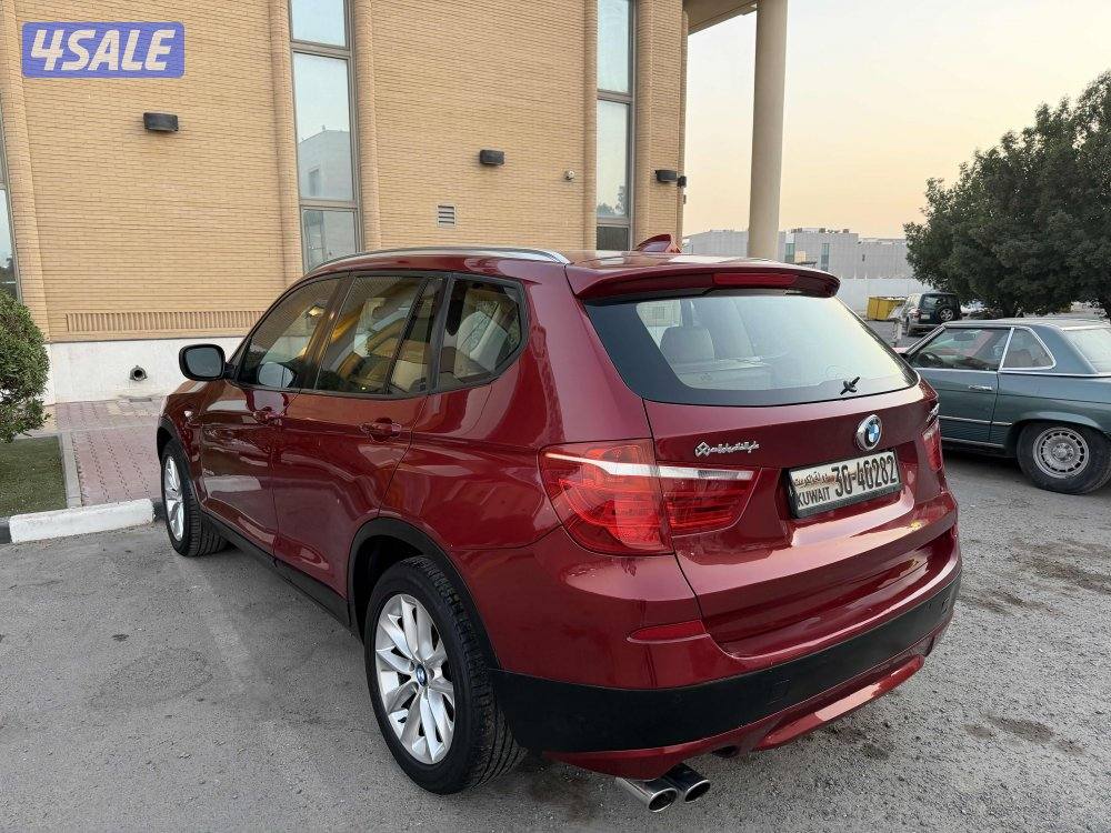 للبيع بي أم x3 موديل 2014 الون عنابي من داخل جلد بيج ماشي ١٥٩4