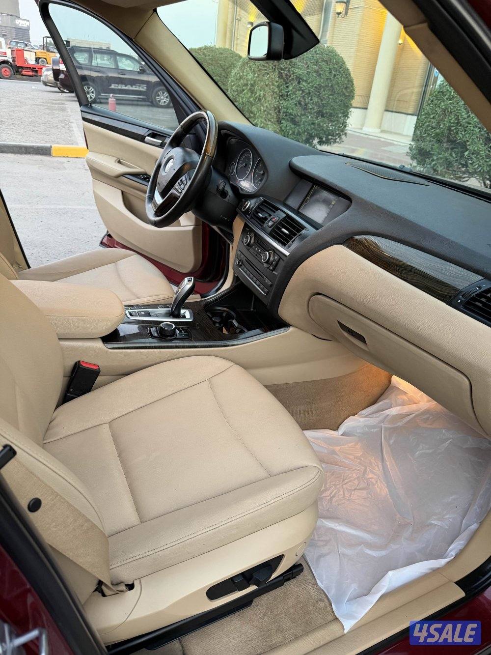 للبيع بي أم x3 موديل 2014 الون عنابي من داخل جلد بيج ماشي ١٥٩10