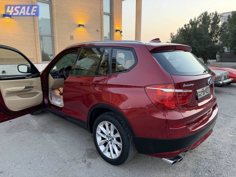للبيع بي أم x3 موديل 2014 الون عنابي من داخل جلد بيج ماشي ١٥٩14