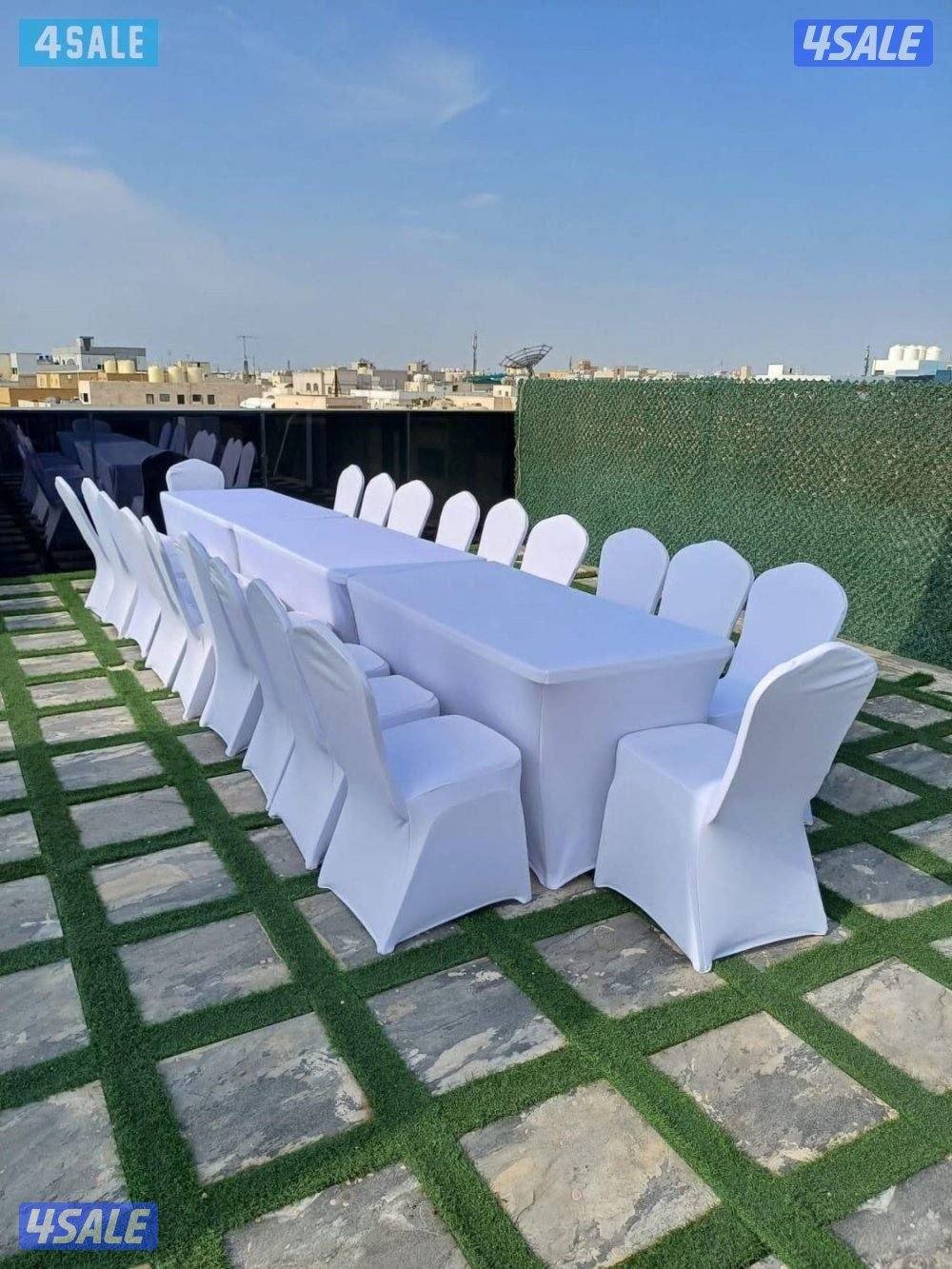 تأجير كراسي وطاولات كنفات دفايات وخدمة قهوجية3