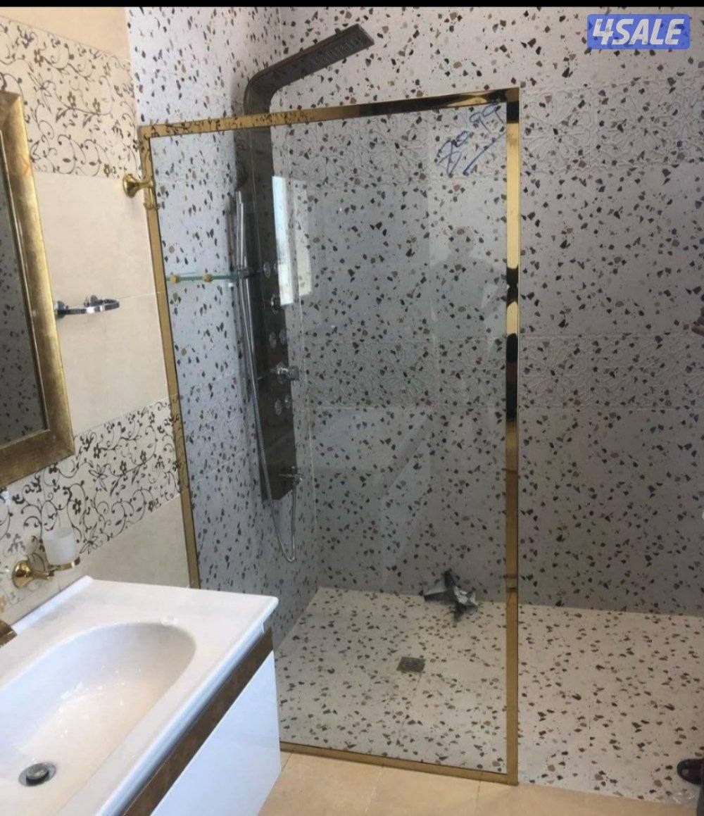 تركيب زجاج سكريت و مرايا دربزين شاور بكس9