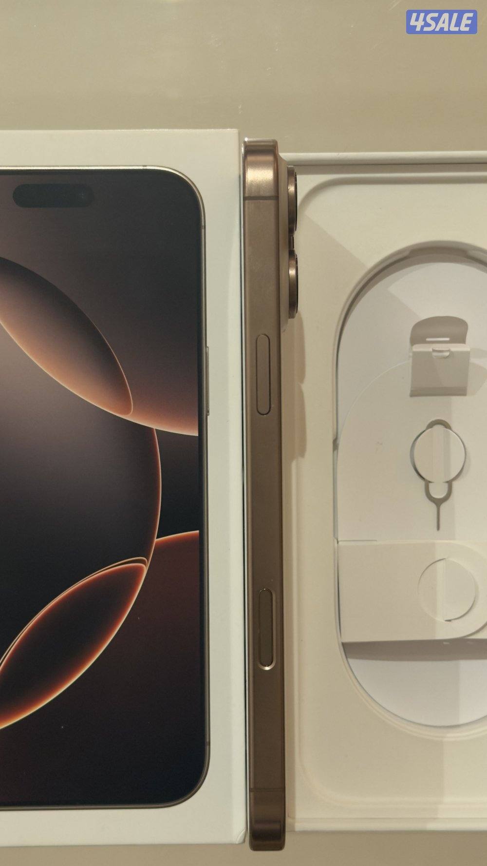 للبيع ابفون 16 برو ماكس 256GB بطارية 94% في كفالة لشهر 17