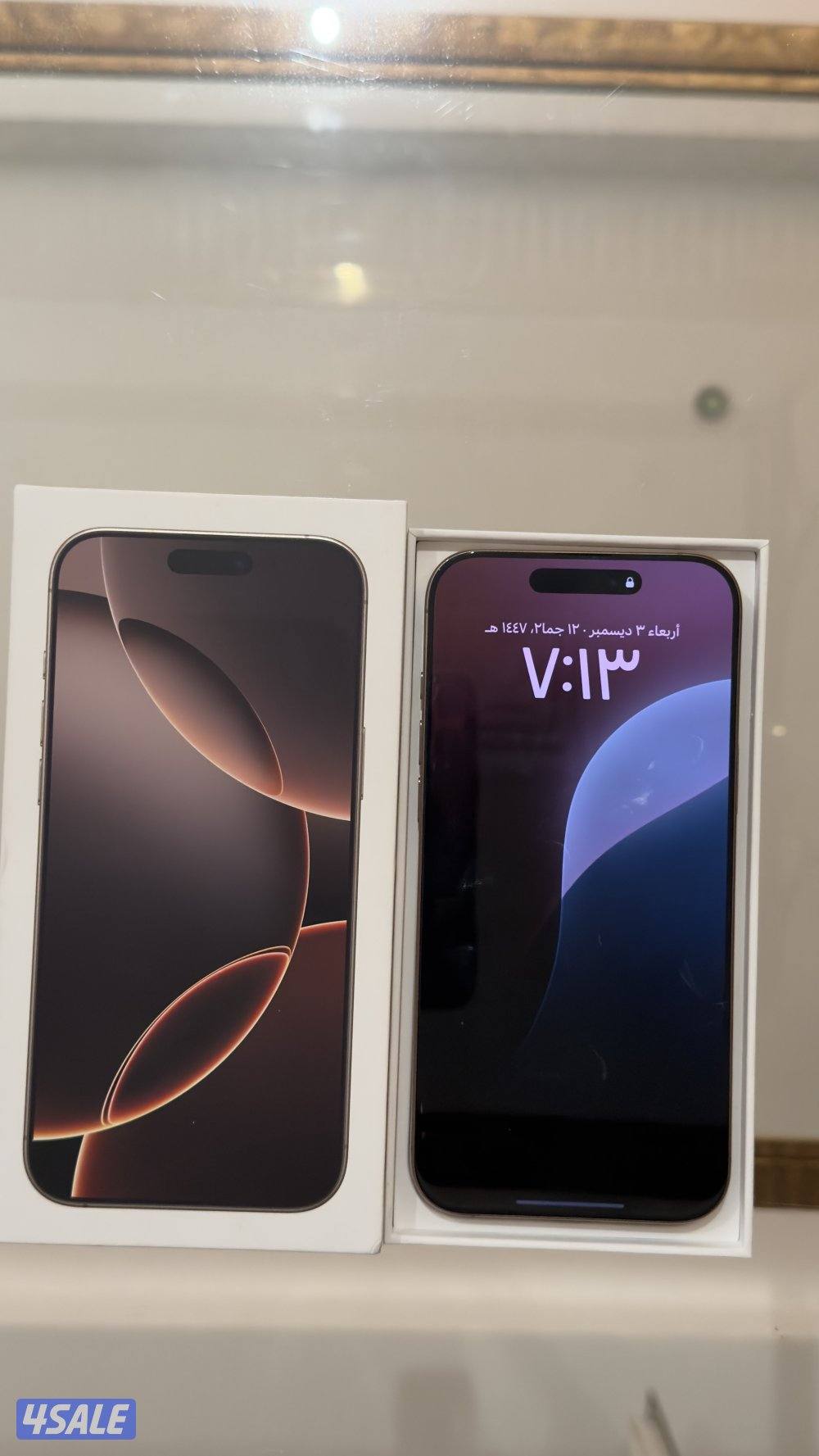 للبيع ابفون 16 برو ماكس 256GB بطارية 94% في كفالة لشهر 110