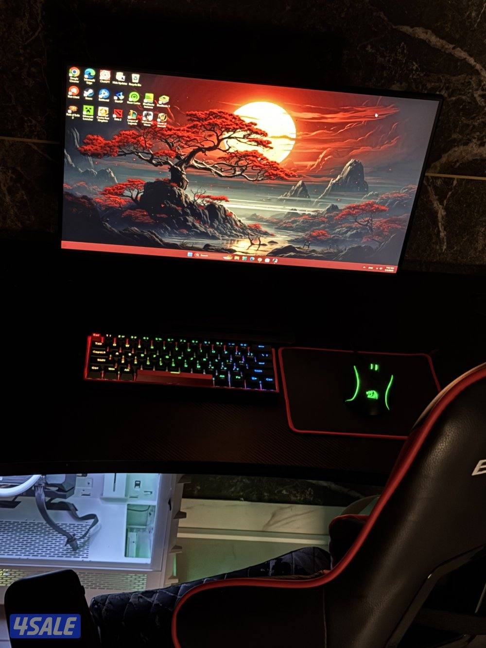 بي سي قيمنق مع ماوس وكيبورد وشاشه MSI0