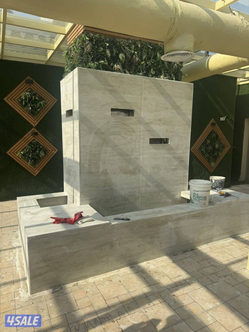 معلم باكستاني تركيب سيراميك بلاط جرانيت12