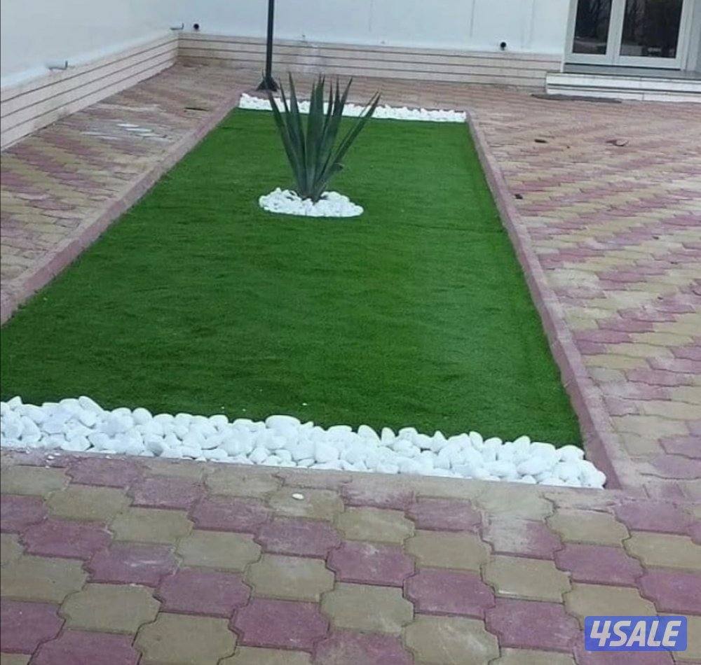 تنسيق الحدائق وتركيب الثيل الصناعي والثيل الطبيعي والبلاط والسور الترك4