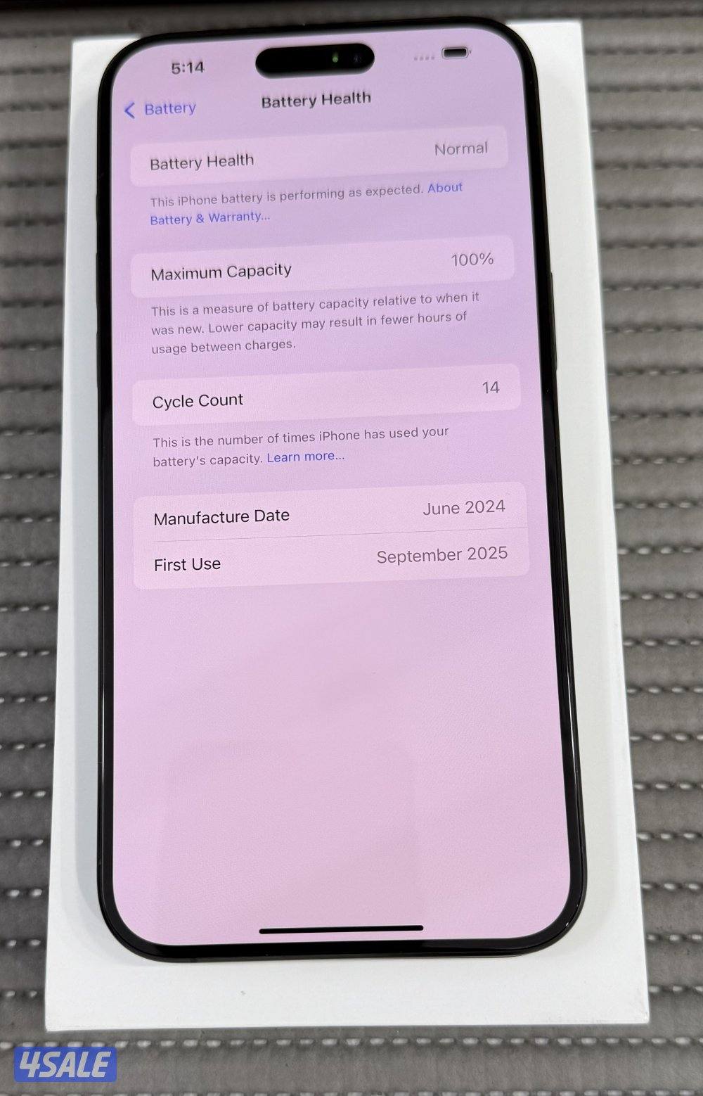 iPhone 15 Pro Max 1TB Black Titanium Used.7