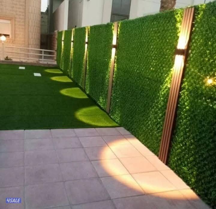 تنسيق حدائق داخلية وخارجي وتركيب التيل الصناعى وبدل الخشب وتركيب السور6