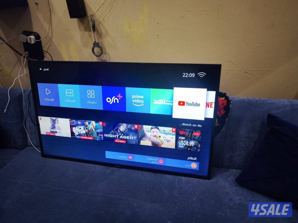 تلفزيون مستعمل للبيع 43 بوصة سمارت 4K ماركة هاي سينز مع ريموته1