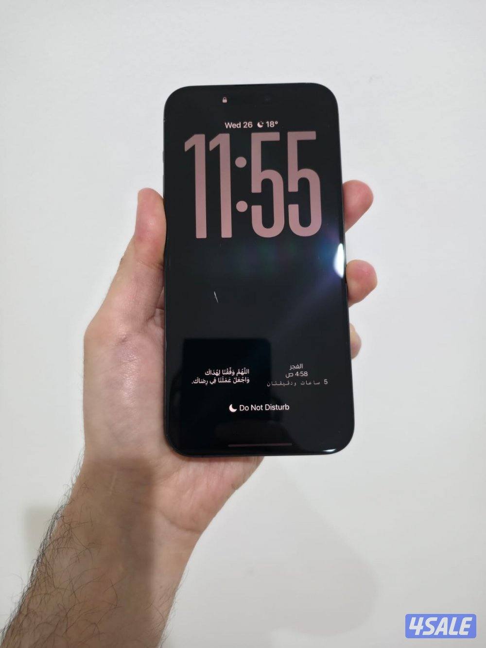 (السعر نهائي) ايفون ١٥ برو ماكس اسود ٢٥٦ مع كامل اغراضه4