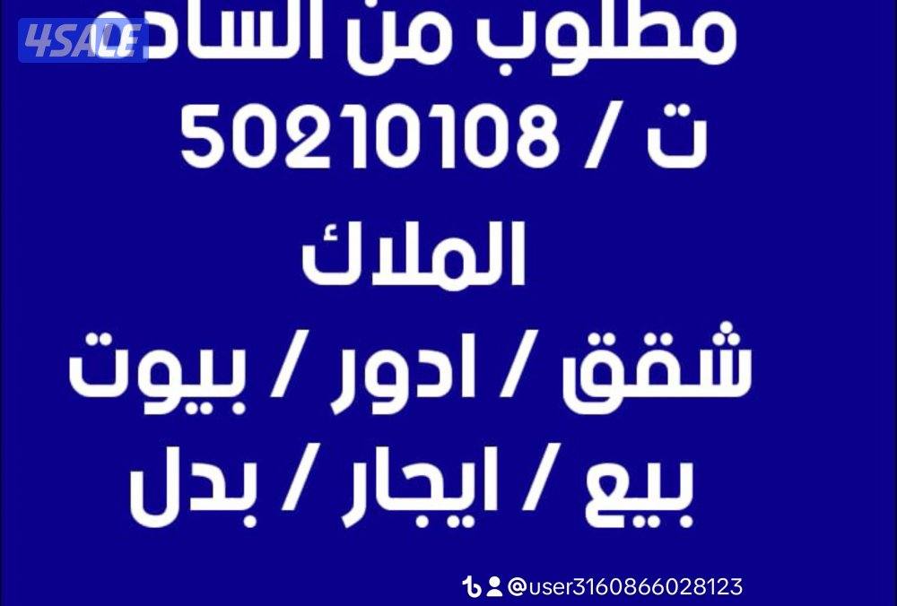 للايجار شقه بسعد ق١١ ثلاث غرف وصاله ومطبخ وغرفه عاتامله0