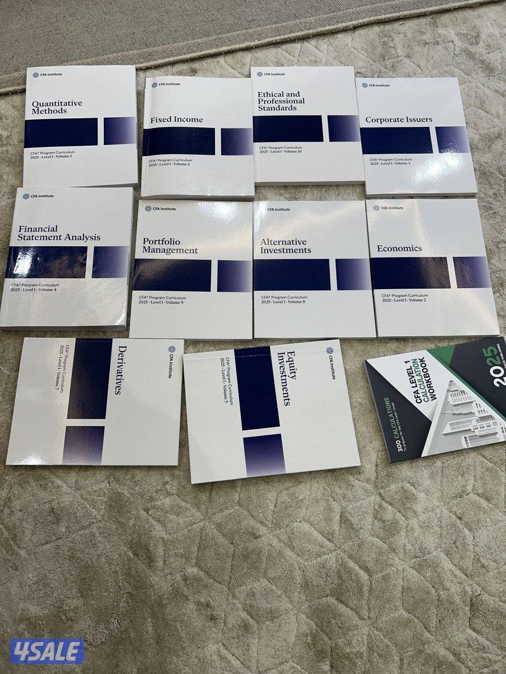 CFA books program curriculum 20250