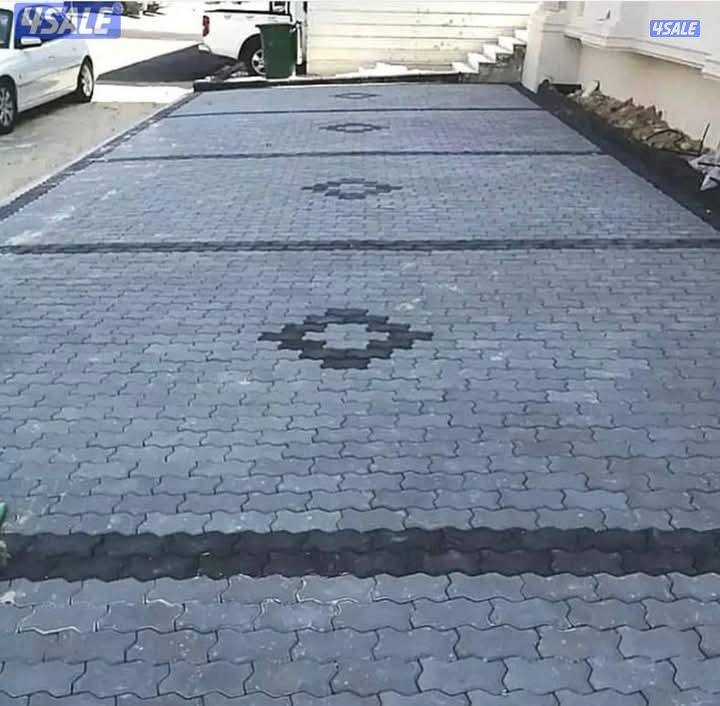 معلم تركيب بلاط متداخل وكربستون وكاشي وصبت موزاييك ارضيات ومصفت سيارات2