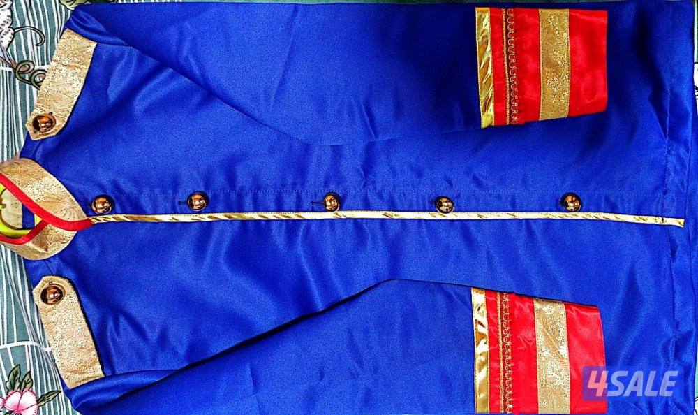 Blue-Red military-style costume jacket0