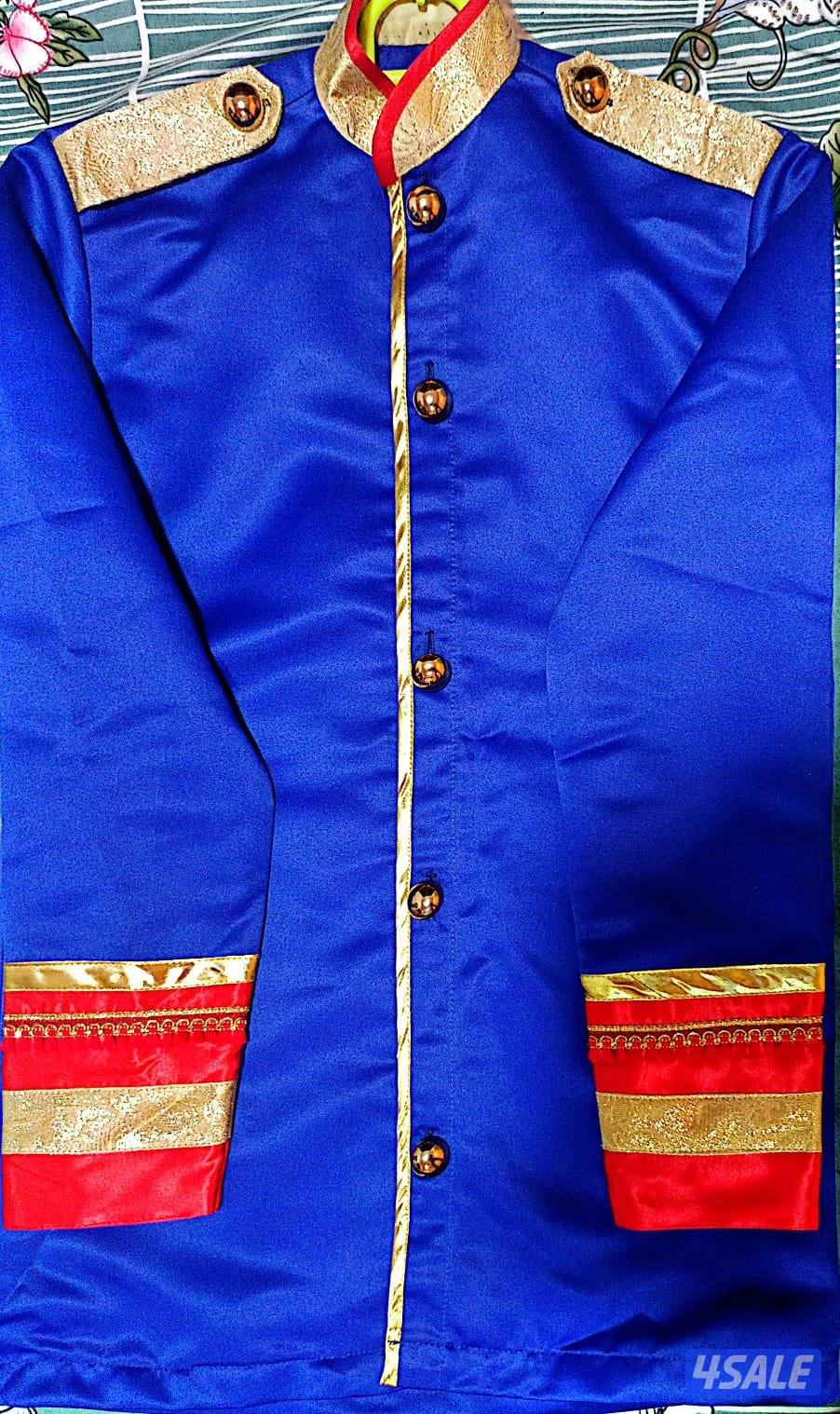 Blue-Red military-style costume jacket2