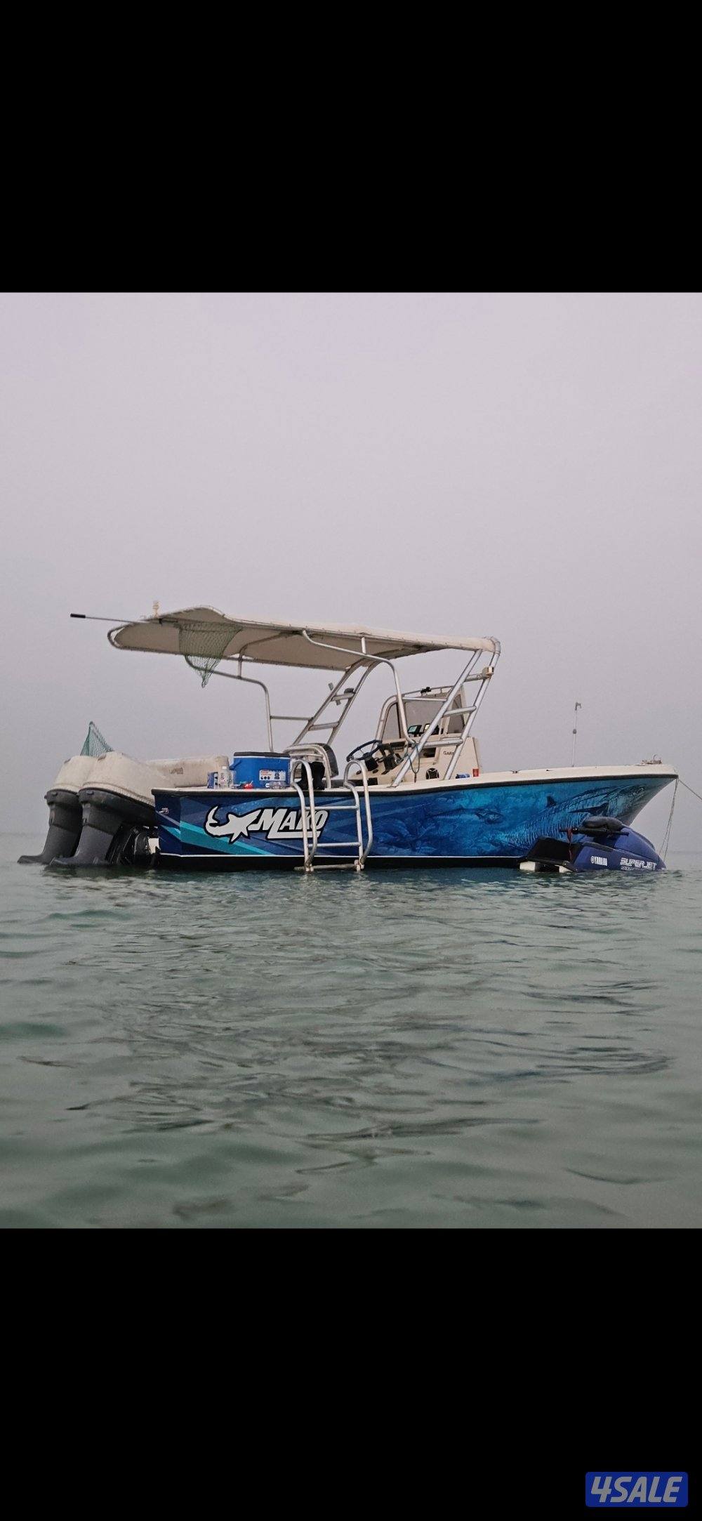 للبيع طراد امريكي ٢٤ قدم مكاين ياماها ١٤٠×٢ في حمام عزكم الله0