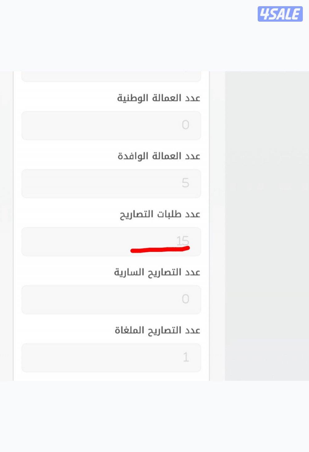 للبيع رخصة0