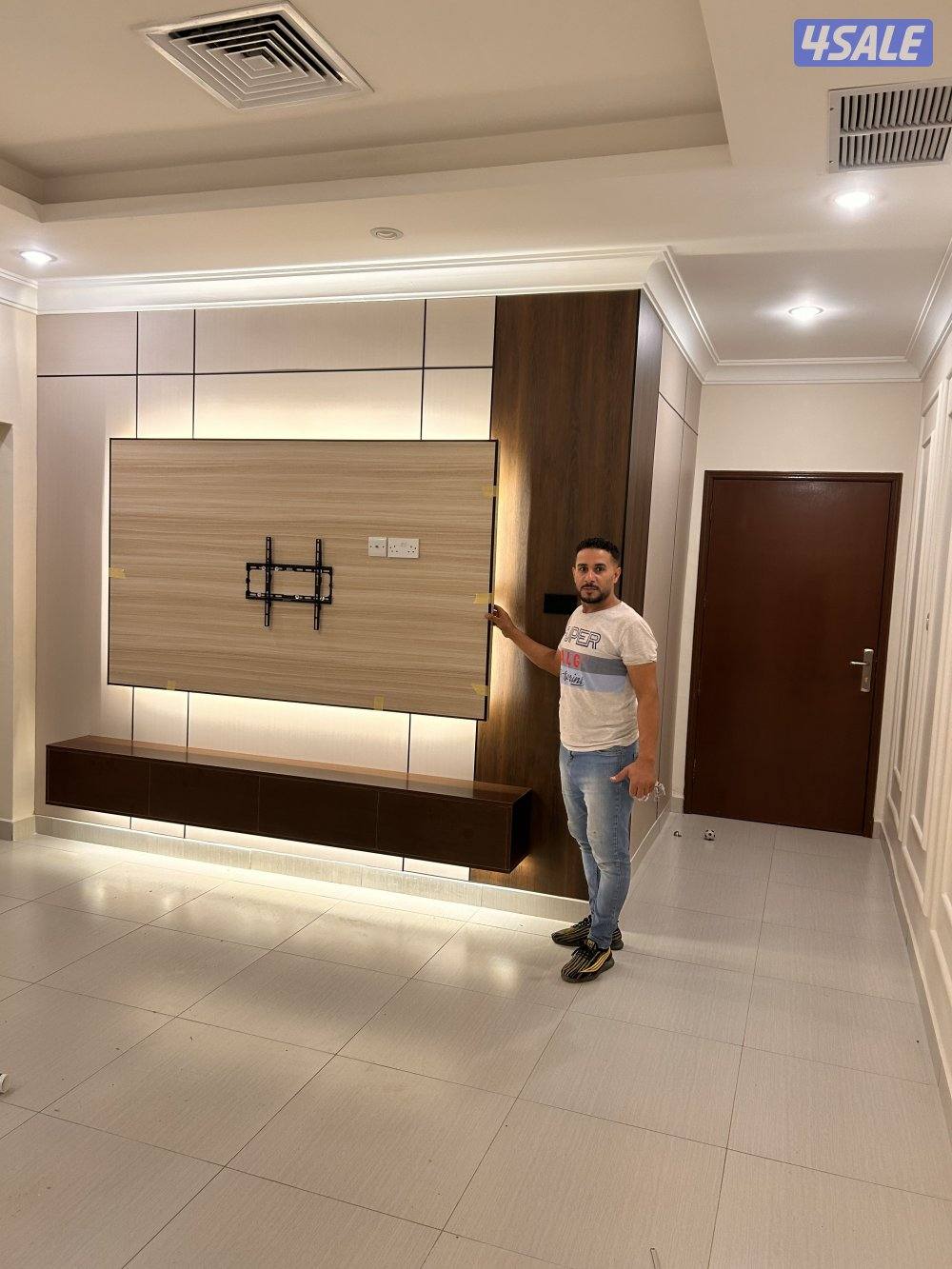 بديل خشب 🪵 صبغ .صباغ. ورق جدران . باركيه خشب. براويز جبس15