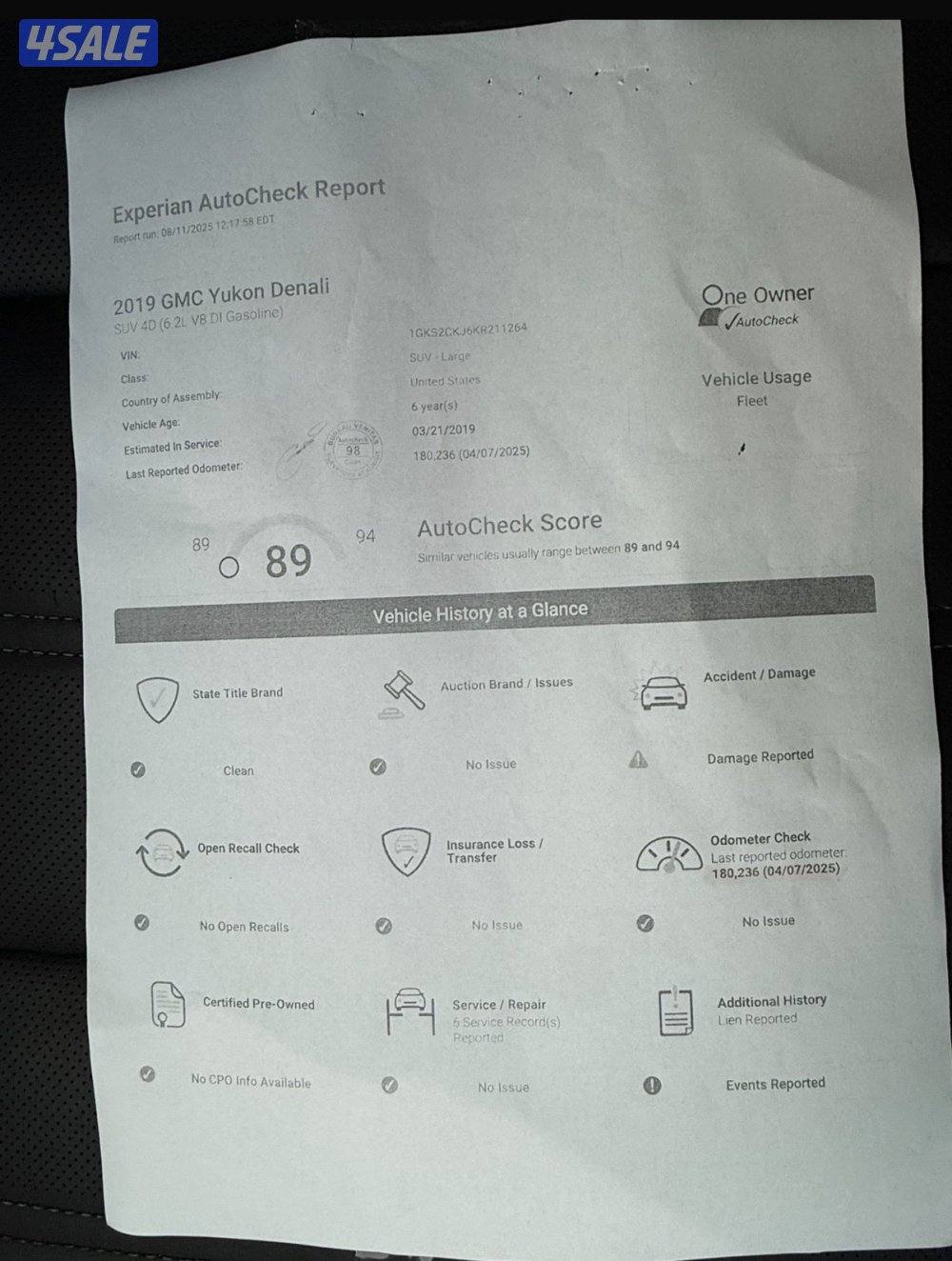 للبيع يوكن دينالي 20198