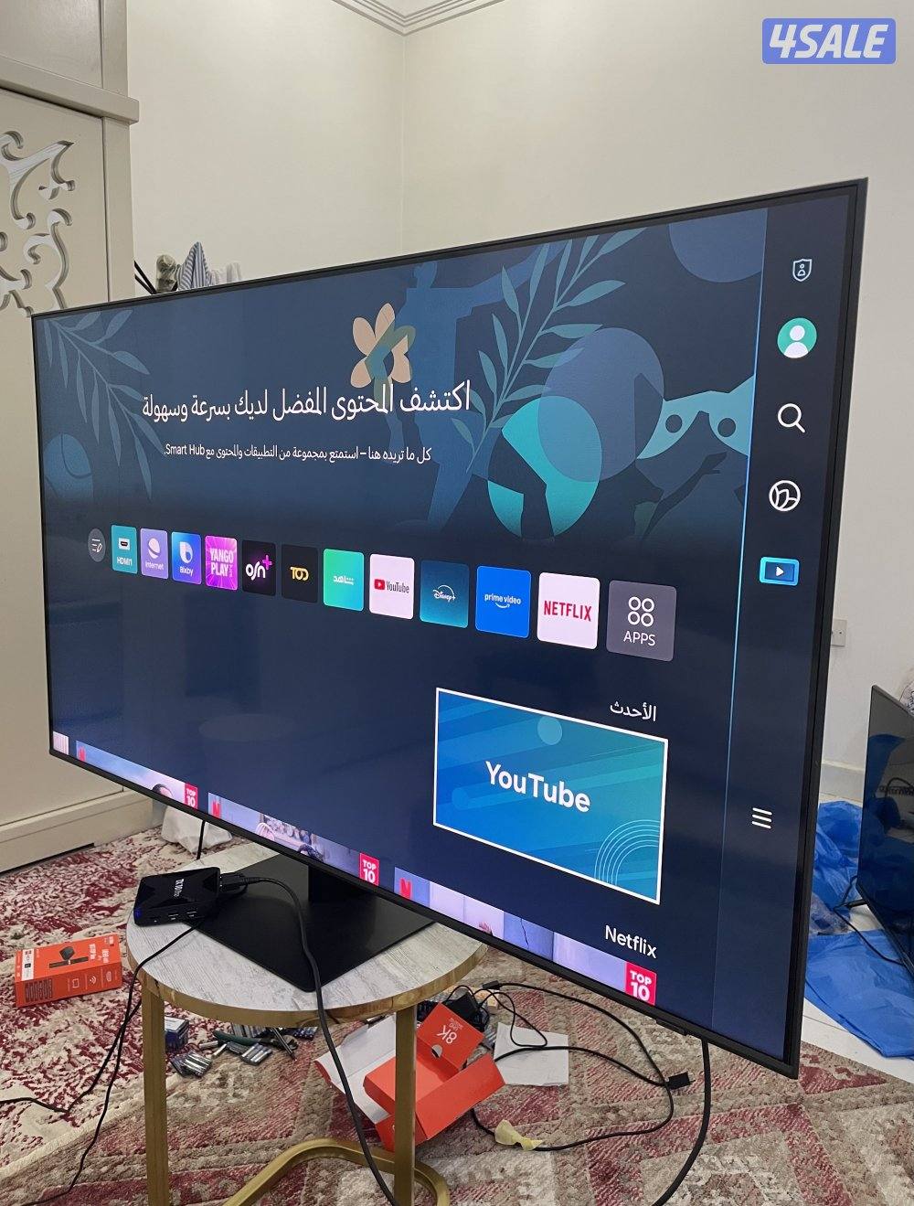 تلفزيون سامسونج 55 بوصه QLED اعلي مواصفات مستعمل يوم كفالة الغانم0