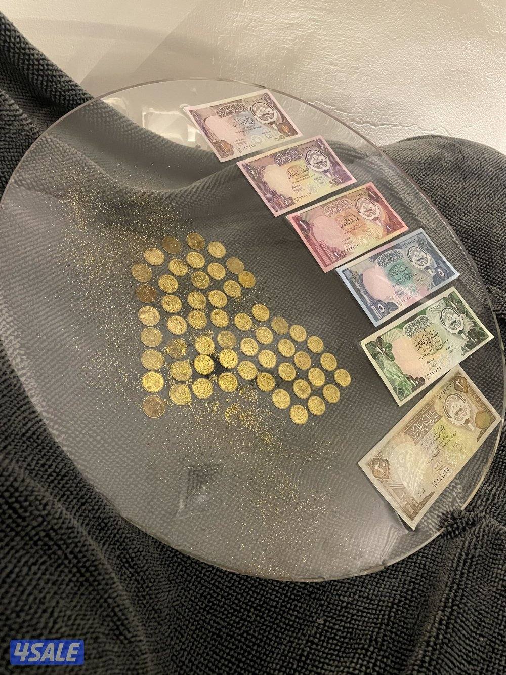 عملات نادرة خريطة دولة الكويت من عملة ١ فلس  مجموعهم ٥٥ عمله حديدية1