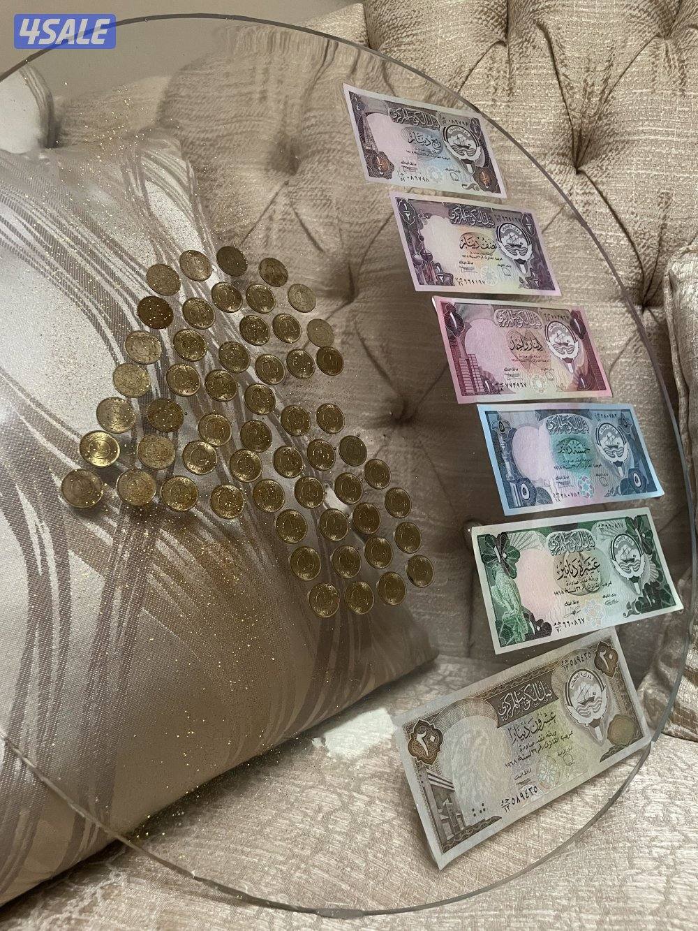 عملات نادرة خريطة دولة الكويت من عملة ١ فلس  مجموعهم ٥٥ عمله حديدية2