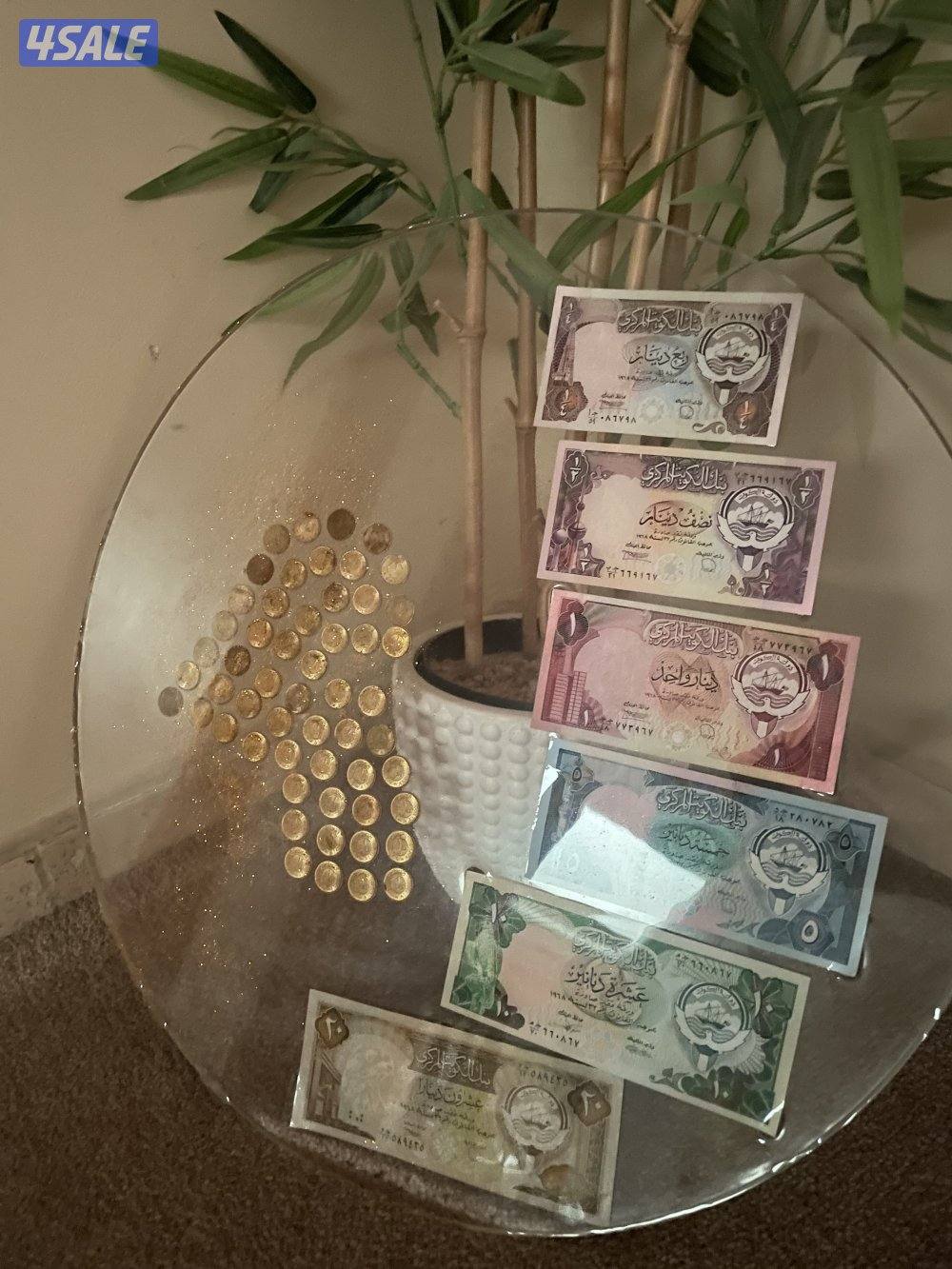 عملات نادرة خريطة دولة الكويت من عملة ١ فلس  مجموعهم ٥٥ عمله حديدية3