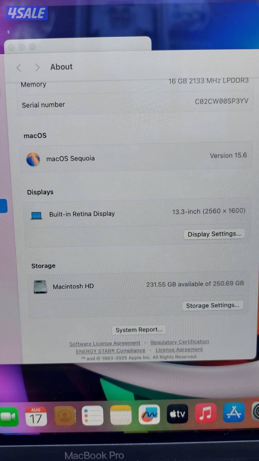 ماك بوك 2020 ( i5 ) شبة جديد4