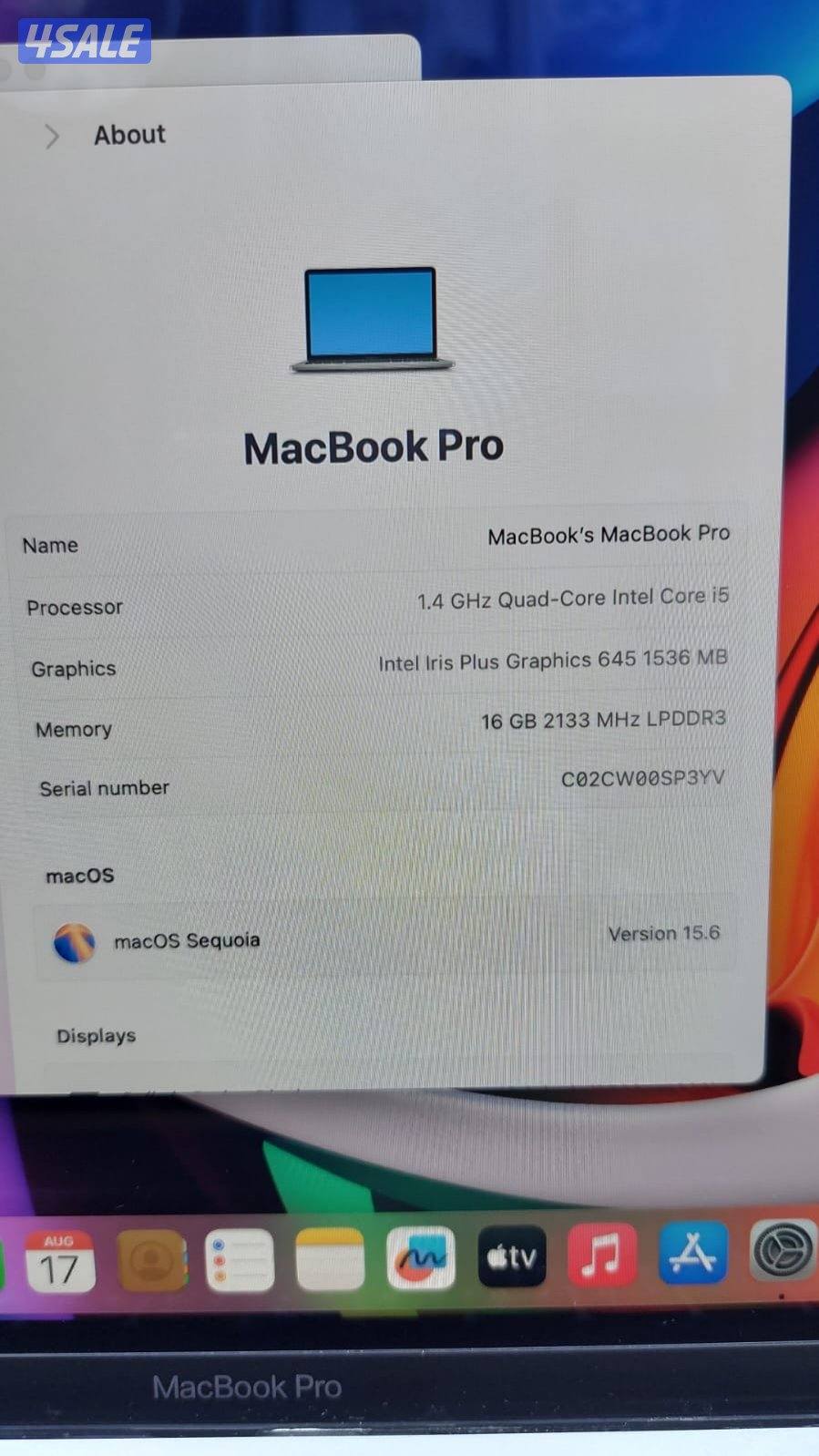 ماك بوك 2020 ( i5 ) شبة جديد6