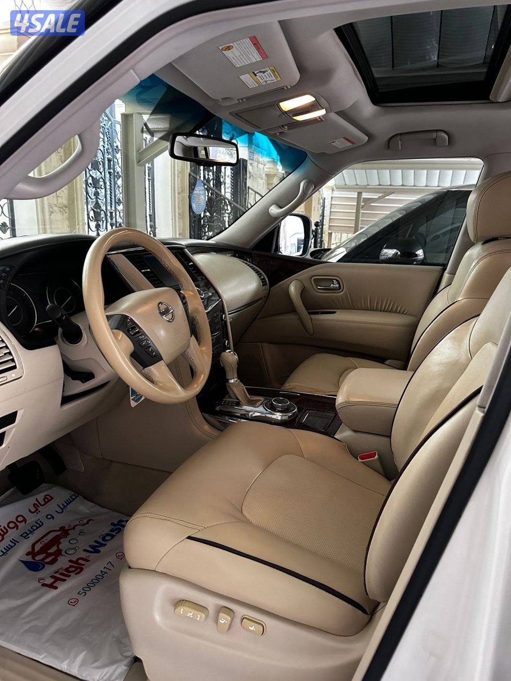 للبيع باترول 2013 SE ٦ سلندر كشنات جلد فتحة شاشات خلفية رنقات ٢٠4