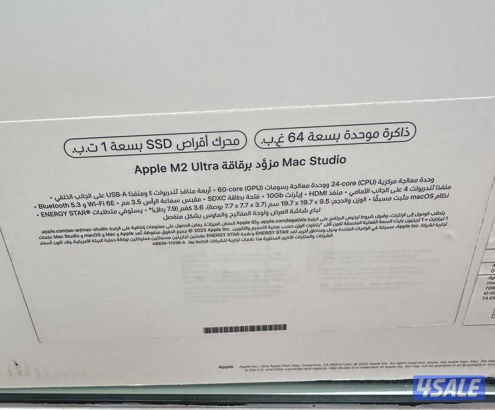 Mac Studio M2 Ultra Brand New Mac Studio/24C CPU/60C GPU/64GB/1TB0