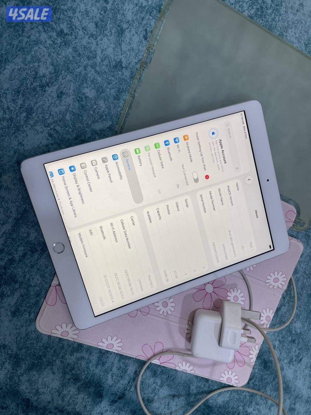 ايباد ابل 7 السابع 32 قيقا خط شريحة نظيف مو مصلح ولا شي فيه مع كفر3