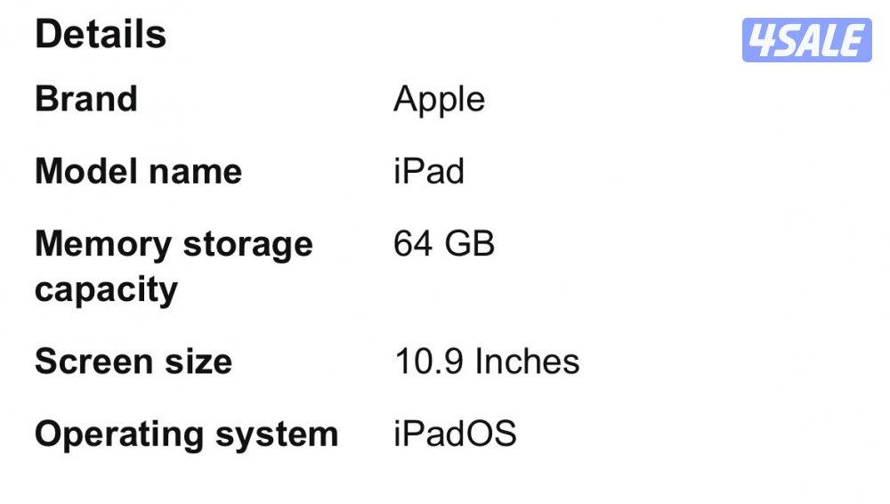 للبيع I pad 10 جديد بالكرتون1