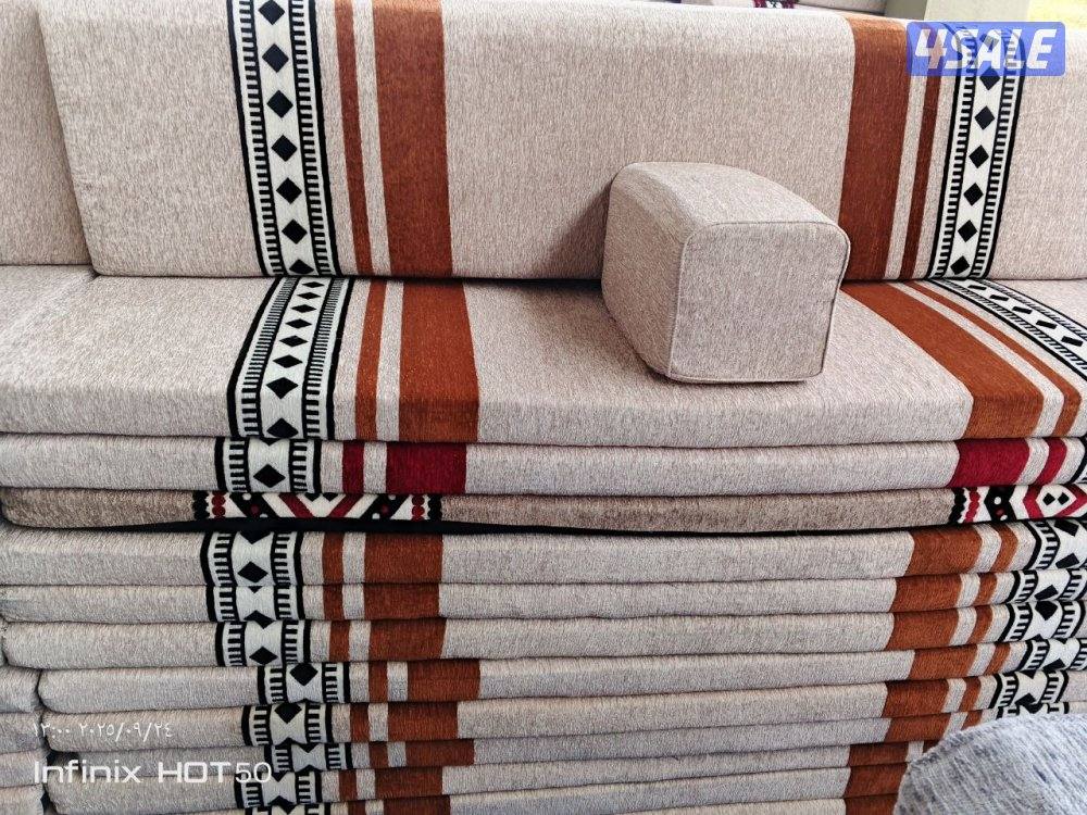 كل ما تحتاجه متوفر لدينا سجاد قص تركي ومساند ضهر تفصال وجاهز ورضيات با5