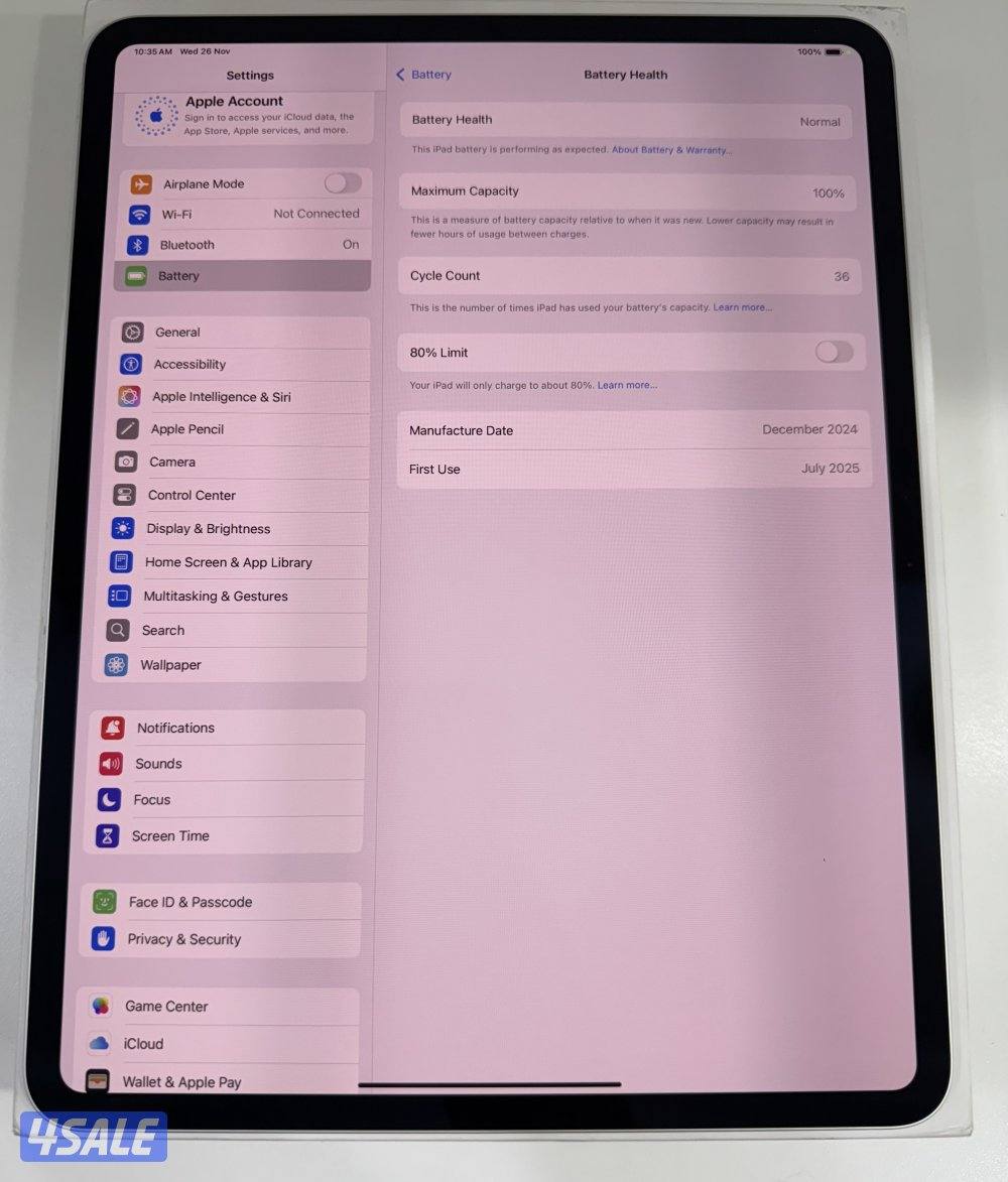 Apple iPad Pro 13” M4 256 GB Wifi Silver Used!6