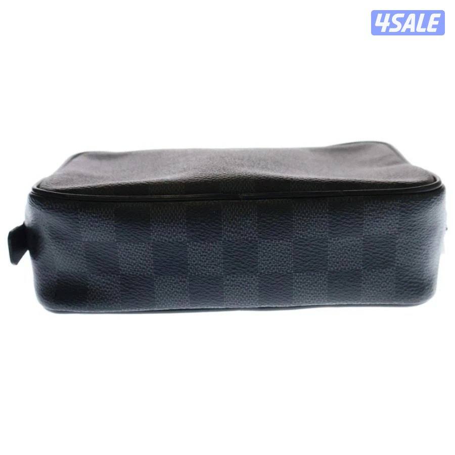 Louis Vuitton LV Trousse Graphite Pouch Black Leather bag1