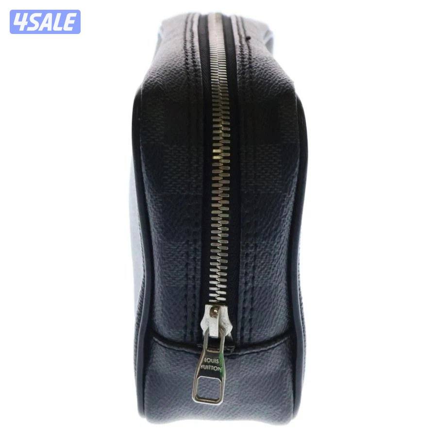 Louis Vuitton LV Trousse Graphite Pouch Black Leather bag2