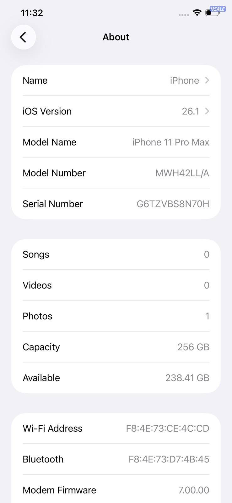 آيفون 11 برو ماكس – 256GB – أسود iPhone 11 Pro Max 256GB Black9