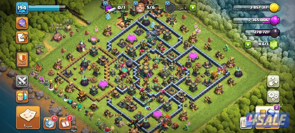 كلاش تان ١٤ شبه ماكس/. clash of clans0