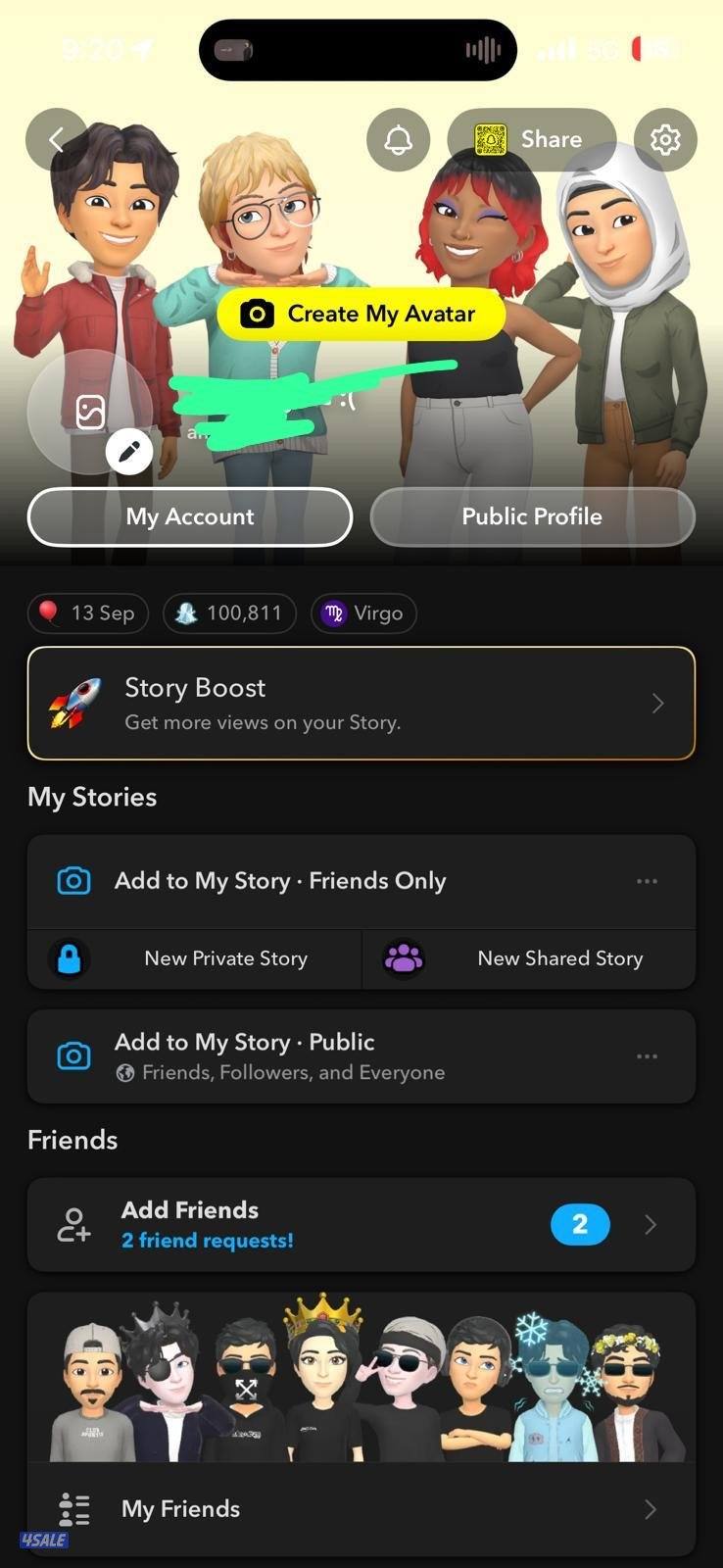 حساب سناب سكور 100 الف فخم جداً0