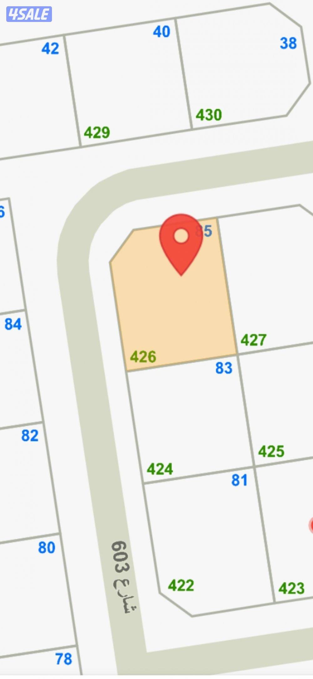 للبيع ارض في الزهراء0