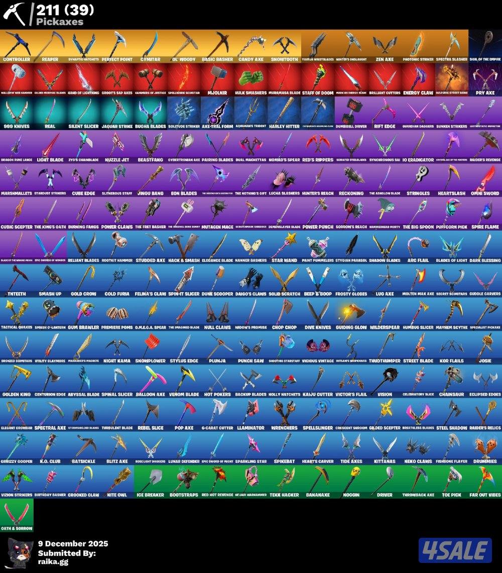 حساب فورت نايت 304 سكن على السوم4