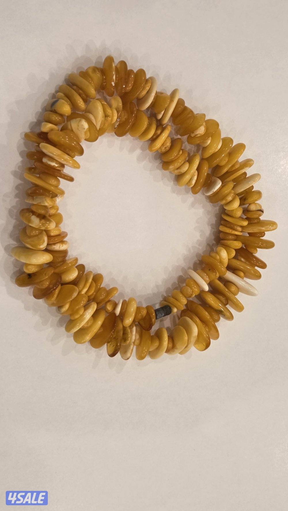 للبيع عقدين كهرب شفاف قديم جدا انتيك و ابيض طباشيري بولندي5