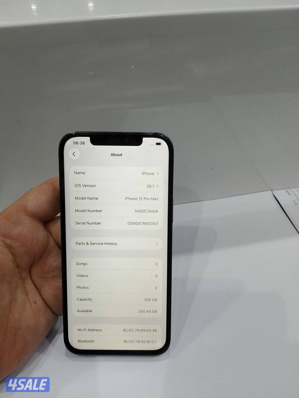 ايفون 12 برو ماكس. 256. زيرو ضريبه مصر5