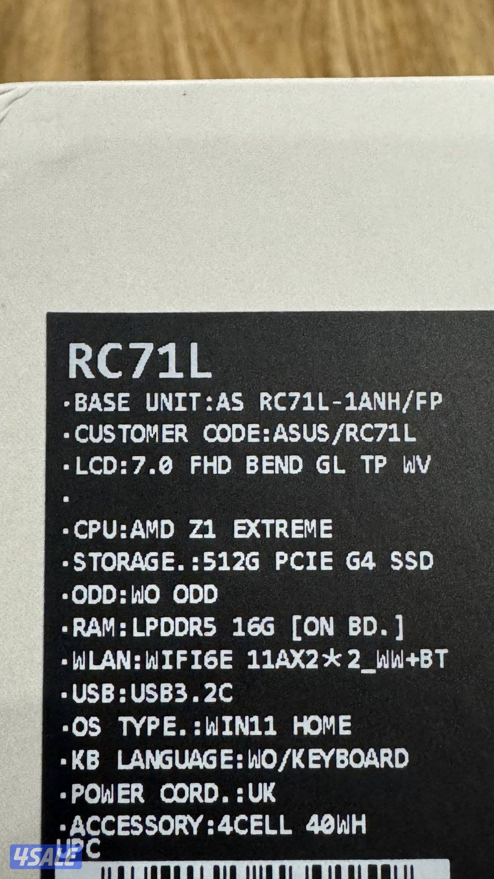 جهاز ASUS ROG ALLY Z1 EXTREME3