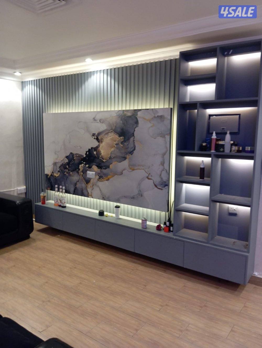 يوجد لدينا شقق ايجار غرفه وصاله ومطبخ وحمام تشطيب سوبر لوكس يوجد بركن5