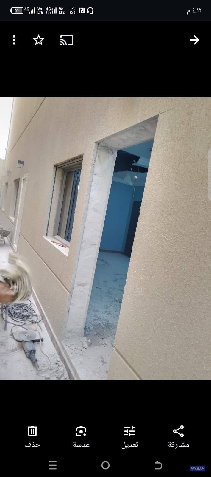 ##قص خرسانة بالليزر وعمل فتحات الكور وقص ابواب المصاعد9